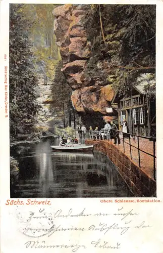 Sächs. Schweiz Obere Schleuse Bootstation gl1903 191.460