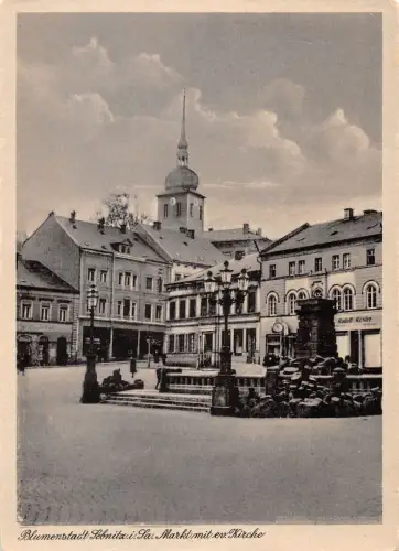Sebnitz i.Sa. Markt mit ev. Kirche ngl 191.483