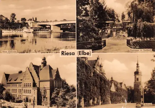 Riesa a.d. Elbe Mehrbildkarte gl1965 191.522