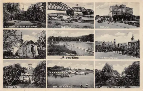 Riesa a.d. Elbe Mehrbildkarte gl1941 191.520
