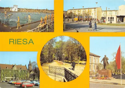 Riesa a.d. Elbe Mehrbildkarte ngl 191.524