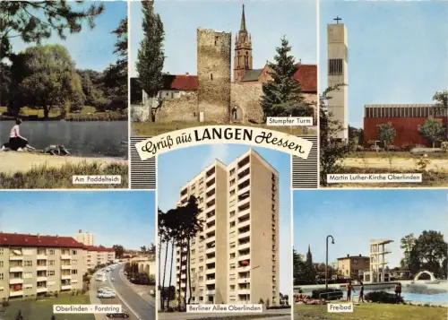 Langen/Hessen Mehrbildkarte gl1968 191.565