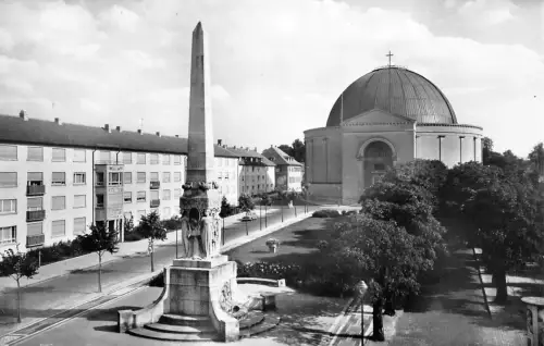 Darmstadt St.Ludwigskirche und Alice-Denkmal gl1966 191.596
