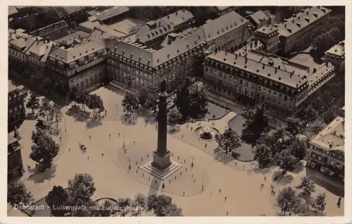 Darmstadt Luisenplatz mit Ludwigssäule ngl 191.615