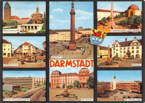 Darmstadt Mehrbildkarte gl1970 191.653