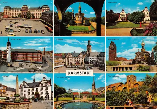 Darmstadt Mehrbildkarte gl1967 191.652