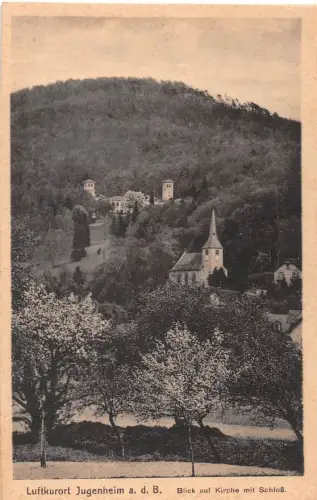 Jugenheim a.d.B. Blick auf Kirche mit Schloß ngl 191.709