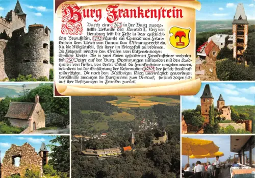 Mühltal Burg Frankenstein Mehrbildkarte gl1996 191.727