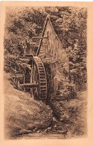 Jugenheim a.d.B. Mühle im Balkhäuser Tal Künstlerkarte sign. ngl 191.711