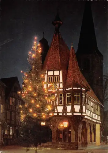 Michelstadt i. Odw. Rathaus bei Nacht ngl 191.819