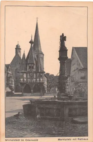 Michelstadt i. Odw. Marktplatz mit Rathaus ngl 191.834