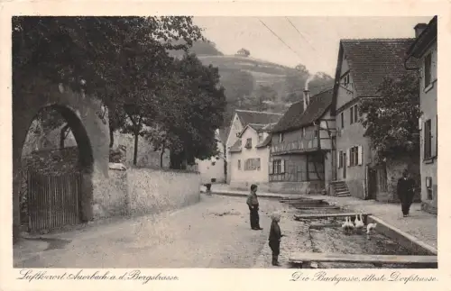 Auerbach (Bergstraße) Die Bachgasse gl1927 191.887