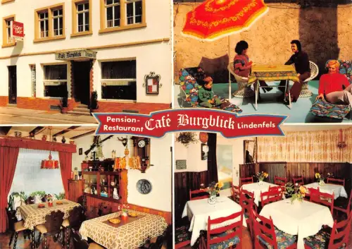 Lindenfels Mehrbildkarte Cafe Burgblick ngl 191.941