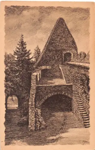 Lindenfels Burg Künstlerkarte gl 191.930