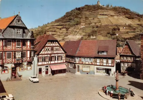 Heppenheim a.d.B. Marktplatz und Starkenburg gl1976 191.965