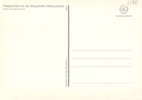 Heppenheim a.d.B. Rathausplatz ngl 191.978