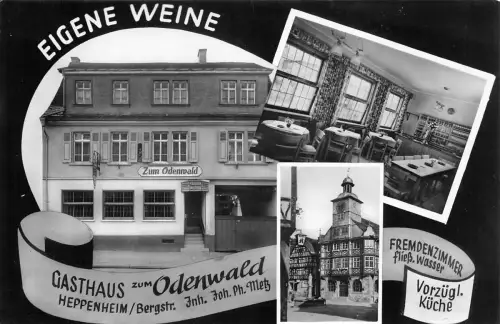 Heppenheim a.d.B. Gasthaus zum Odenwald Mehrbildkarte ngl 191.980