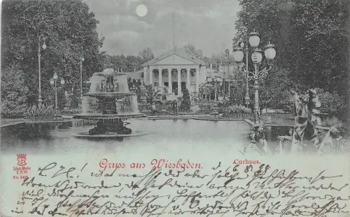 Wiesbaden Kurhaus Mondscheinkarte gl1898 192.096