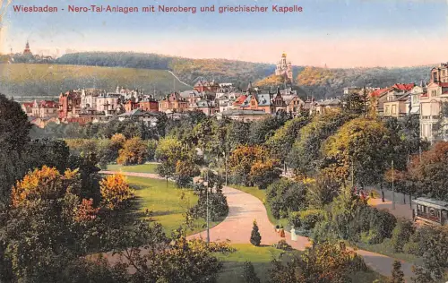 Wiesbaden Nero-Tal-Anlagen mit Neroberg gl1913 192.092