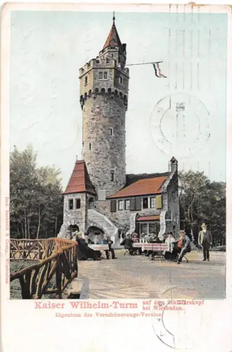 Wiesbaden Kaiser-Wilhelm-Turm gl1909 192.095