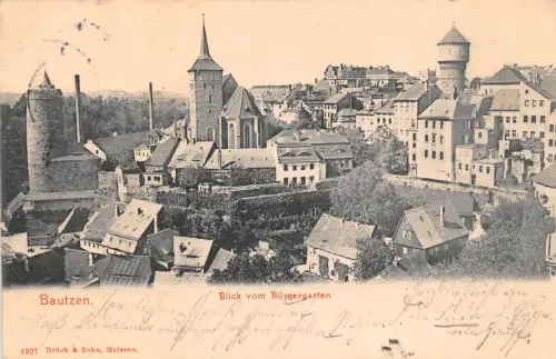Bautzen Blick vom Bürgergarten gl1904 192.173