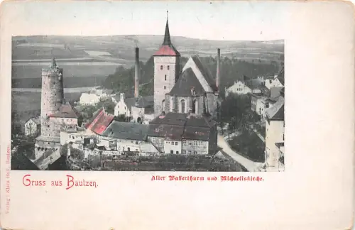 Bautzen Alter Wasserturm und Michaeliskirche ngl 192.160