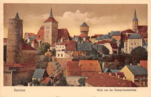 Bautzen Blick von der Kronprinzenbrücke gl1928 192.170