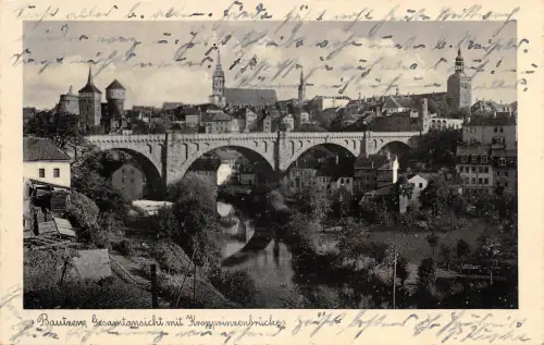 Bautzen Gesamtansicht mit Kronprinzenbrücke gl1938 192.189
