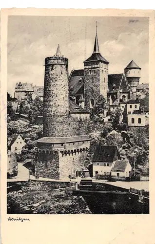 Bautzen Wasserkunst Michaeliskirche mit Posthilfstempel gl 192.196