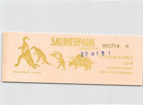 Großwelka Sauriergarten Eintrittskarte ngl 192.230