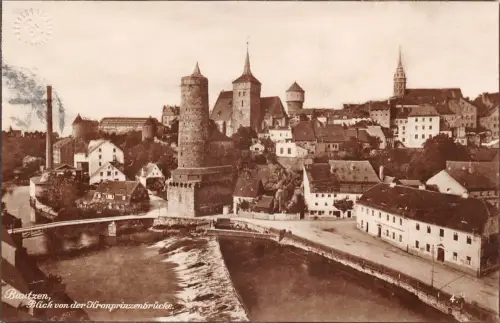 Bautzen Blick von der Kronprinzenbrücke gl1926 192.220