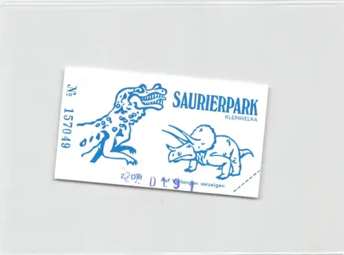 Großwelka Sauriergarten Eintrittskarte ngl 192.233