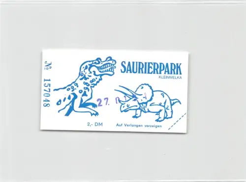 Großwelka Sauriergarten Eintrittskarte ngl 192.231