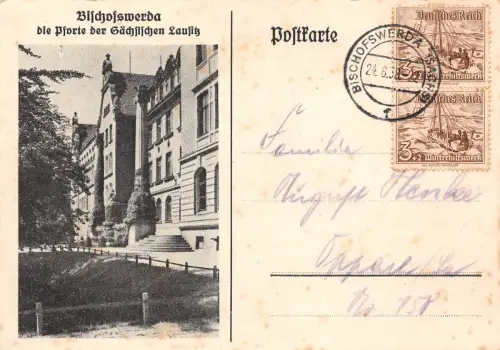 Bischofswerda Postkarte gl1938 192.290