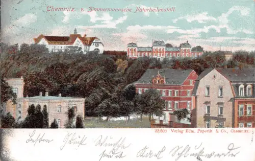 Chemnitz Zimmermannsche Naturheilanstalt gl1907 192.356