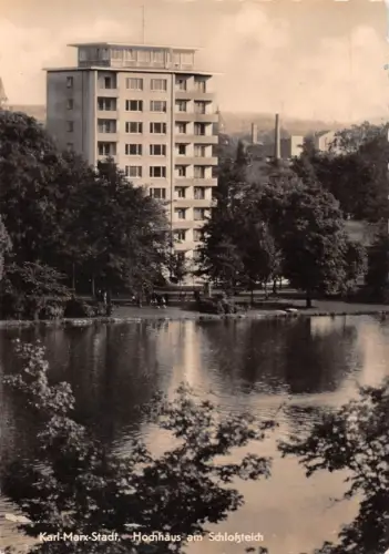 Karl-Marx-Stadt Hochhaus am Schloßteich ngl 192.382