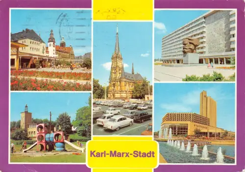 Karl-Marx-Stadt Mehrbildkarte gl1980 192.440
