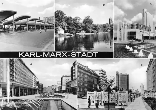 Karl-Marx-Stadt Mehrbildkarte ngl 192.449