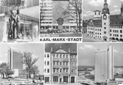 Karl-Marx-Stadt Mehrbildkarte gl1984 192.429