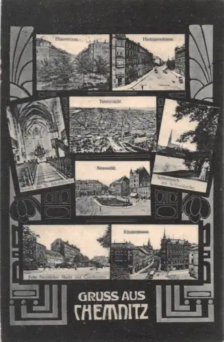 Chemnitz Mehrbildkarte gl1907 192.470