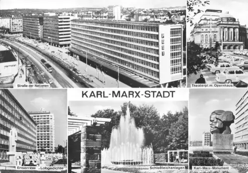 Karl-Marx-Stadt Mehrbildkarte gl1980 192.419