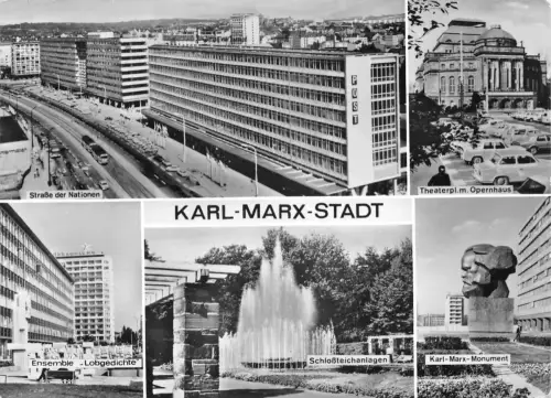 Karl-Marx-Stadt Mehrbildkarte ngl 192.453