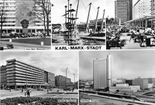 Karl-Marx-Stadt Mehrbildkarte ngl 192.452