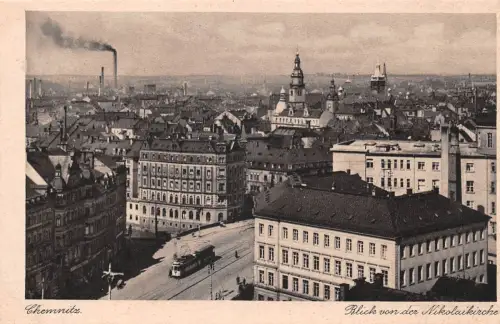 Chemnitz Blick von der Nikolaikirche ngl 192.496