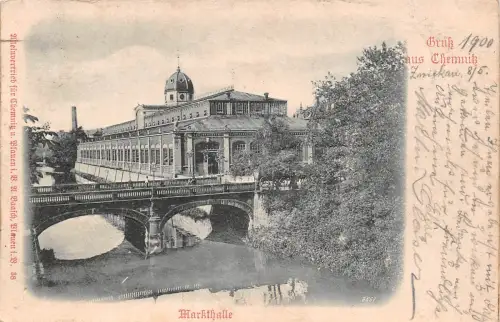 Chemnitz Markthalle Reliefkarte gl1900 192.495