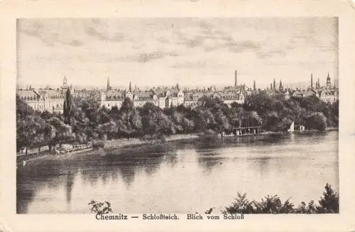 Chemnitz Schloßteich Blick vom Schloß ngl 192.623