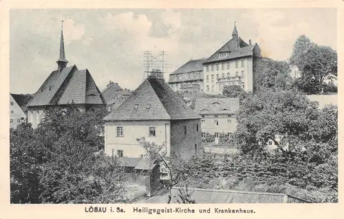 Löbau i.Sa. Heiligegeist-Kirche und Krankenhaus ngl 192.650