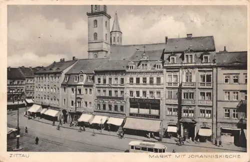 Zittau Markt mit Johanniskirche gl 192.719