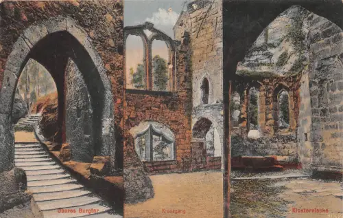 Oybin Ruine Mehrbildkarte gl1922 192.834