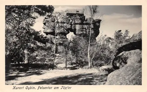 Oybin Felsentor am Töpfer gl1958 192.882